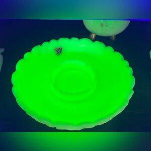 Fenton Uranium Glass Ashtray